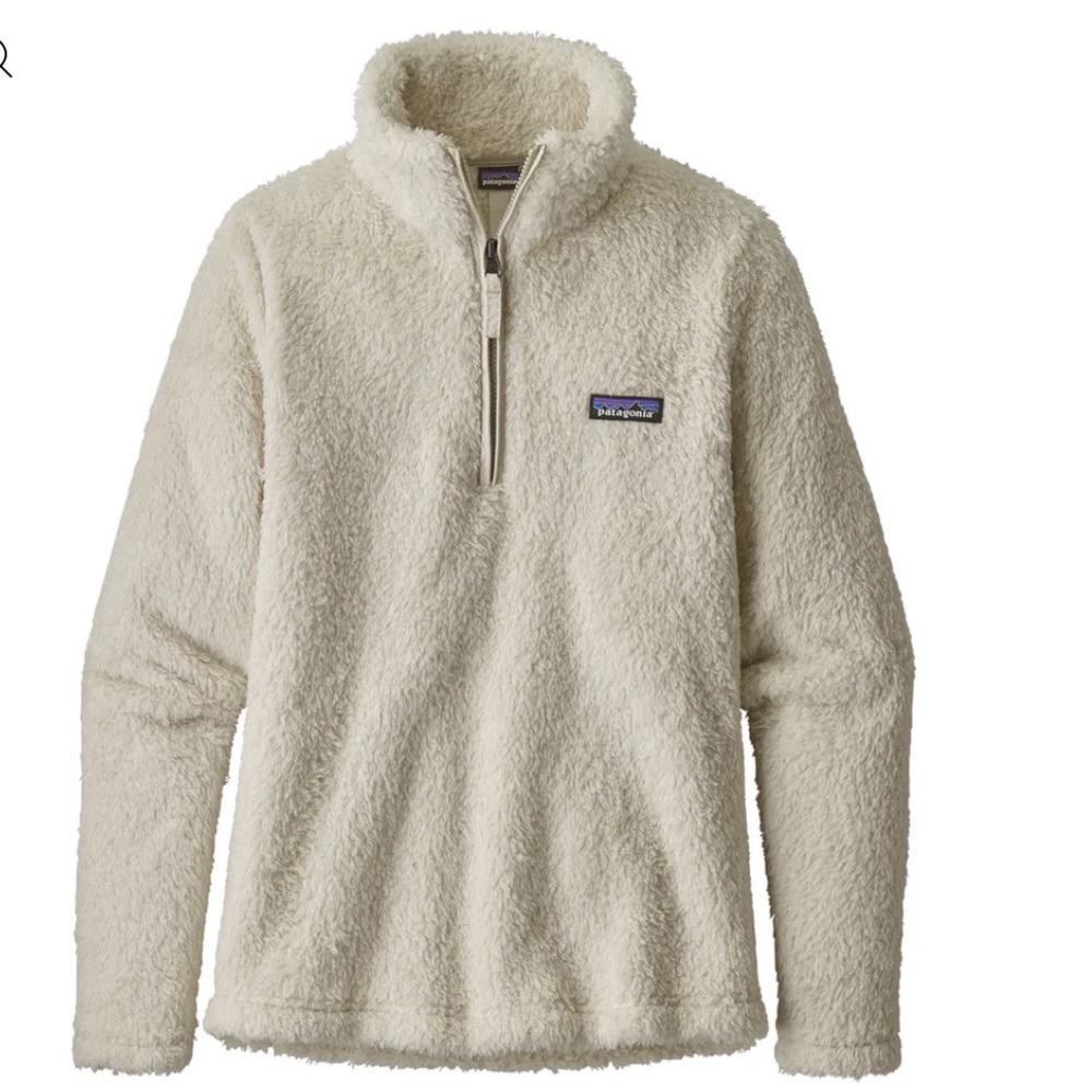 Women's Patagonia Los Gatos 1/4-Zip Dyno White Fleece Pullover. Size: Small.